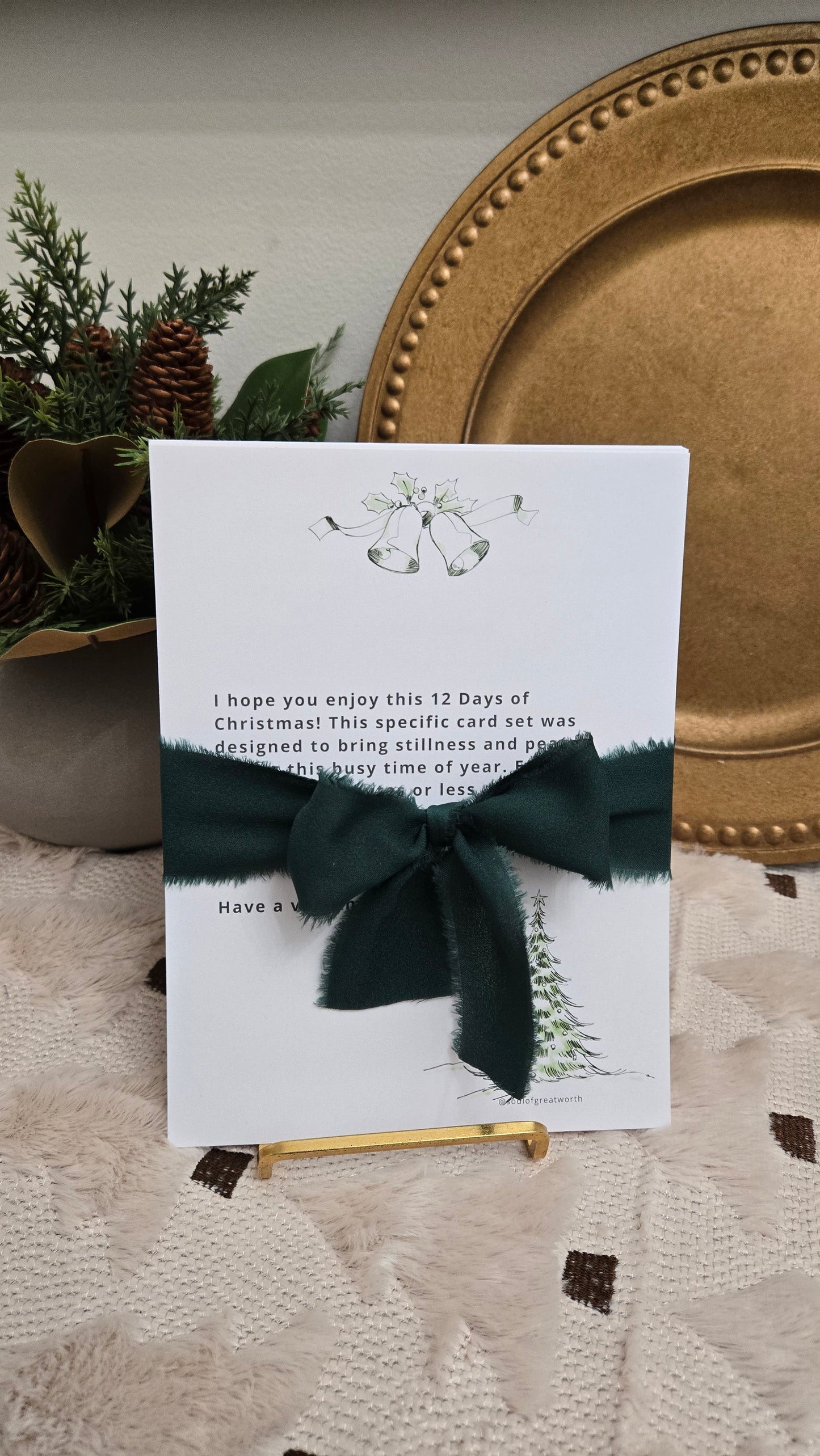 12 Days of Christmas for Stillness Card Set and Stand
