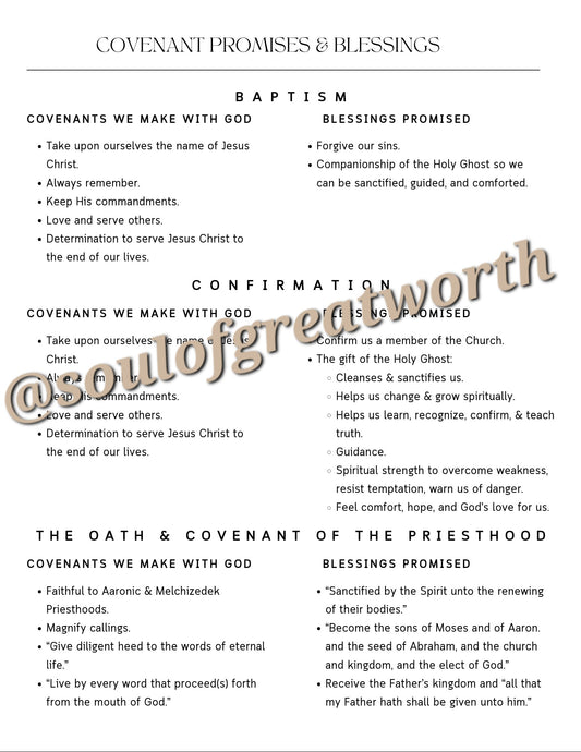 FREE DIGITAL DOWNLOAD - Covenant Promises and Blessings